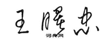 駱恆光王曙忠草書個性簽名怎么寫