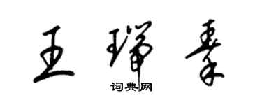梁錦英王瑞秦草書個性簽名怎么寫