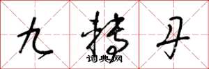 梁錦英九轉丹草書怎么寫