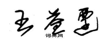 朱錫榮王益遷草書個性簽名怎么寫
