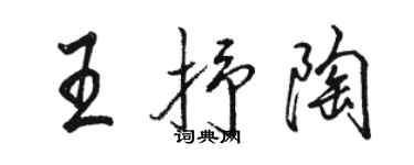 駱恆光王抒陶行書個性簽名怎么寫