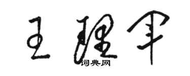 駱恆光王理軍草書個性簽名怎么寫