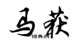 胡問遂馬獲行書個性簽名怎么寫