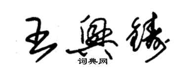 朱錫榮王興鑄草書個性簽名怎么寫