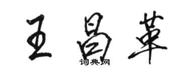 駱恆光王昌革行書個性簽名怎么寫