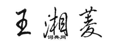 駱恆光王湘菱行書個性簽名怎么寫