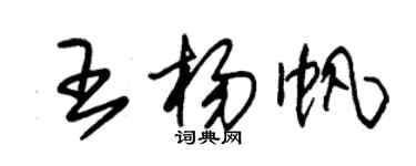 朱錫榮王楊帆草書個性簽名怎么寫