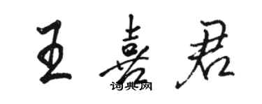 駱恆光王喜君行書個性簽名怎么寫