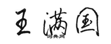 駱恆光王滿國行書個性簽名怎么寫