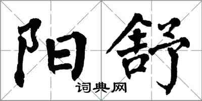 翁闓運陽舒楷書怎么寫