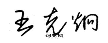 朱錫榮王克炯草書個性簽名怎么寫