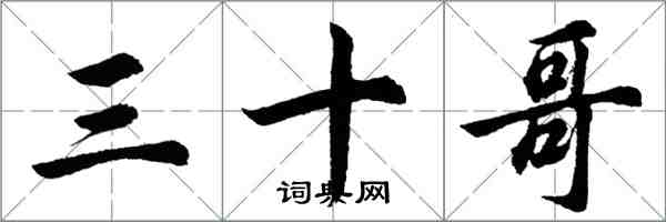 胡問遂三十哥行書怎么寫