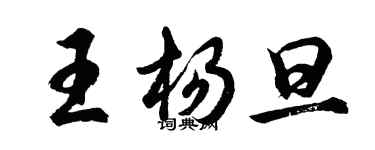 胡問遂王楊旦行書個性簽名怎么寫