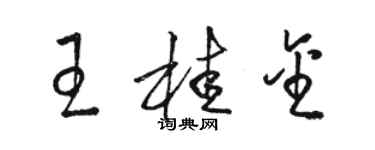 駱恆光王桂金草書個性簽名怎么寫