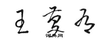 駱恆光王慶有草書個性簽名怎么寫