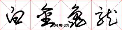 朱錫榮白金龜龍草書怎么寫