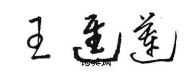 駱恆光王進蓮草書個性簽名怎么寫