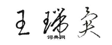 駱恆光王瑞異草書個性簽名怎么寫