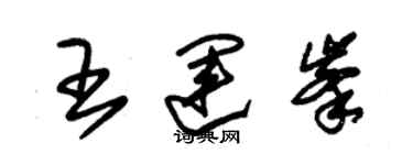 朱錫榮王運峰草書個性簽名怎么寫