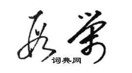 駱恆光段榮草書個性簽名怎么寫