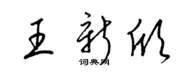 梁錦英王新欣草書個性簽名怎么寫