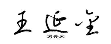 梁錦英王延金草書個性簽名怎么寫