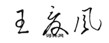 駱恆光王夏風草書個性簽名怎么寫