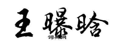 胡問遂王曝晗行書個性簽名怎么寫