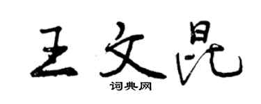 曾慶福王文昆行書個性簽名怎么寫