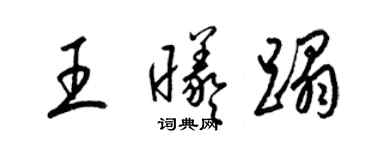 梁錦英王曦蹋草書個性簽名怎么寫