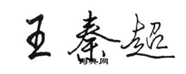 駱恆光王秦超行書個性簽名怎么寫