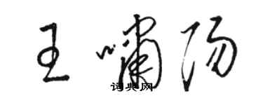 駱恆光王嘯陽草書個性簽名怎么寫