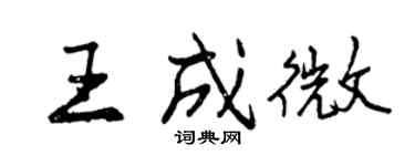 曾慶福王成微行書個性簽名怎么寫