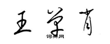 梁錦英王單肖草書個性簽名怎么寫