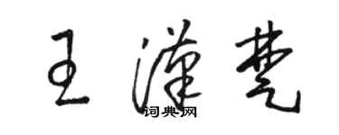 駱恆光王漢楚草書個性簽名怎么寫