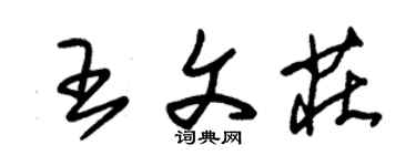 朱錫榮王文莊草書個性簽名怎么寫