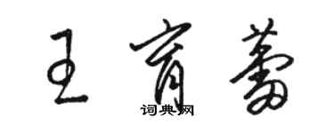 駱恆光王育蕾草書個性簽名怎么寫