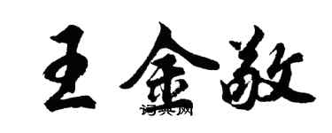 胡問遂王金敬行書個性簽名怎么寫