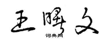 曾慶福王曙文草書個性簽名怎么寫