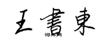 王正良王書東行書個性簽名怎么寫