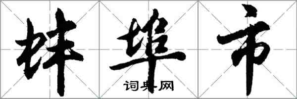 胡問遂蚌埠市行書怎么寫