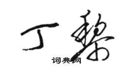 駱恆光丁黎草書個性簽名怎么寫