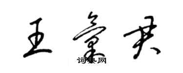 梁錦英王匯君草書個性簽名怎么寫