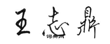 駱恆光王志鼎行書個性簽名怎么寫