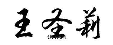 胡問遂王聖莉行書個性簽名怎么寫