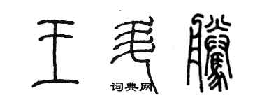 陳墨王升騰篆書個性簽名怎么寫