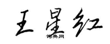 王正良王星紅行書個性簽名怎么寫