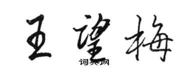 駱恆光王望梅行書個性簽名怎么寫