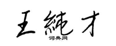 王正良王純才行書個性簽名怎么寫