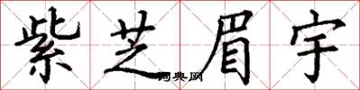 丁謙紫芝眉宇楷書怎么寫